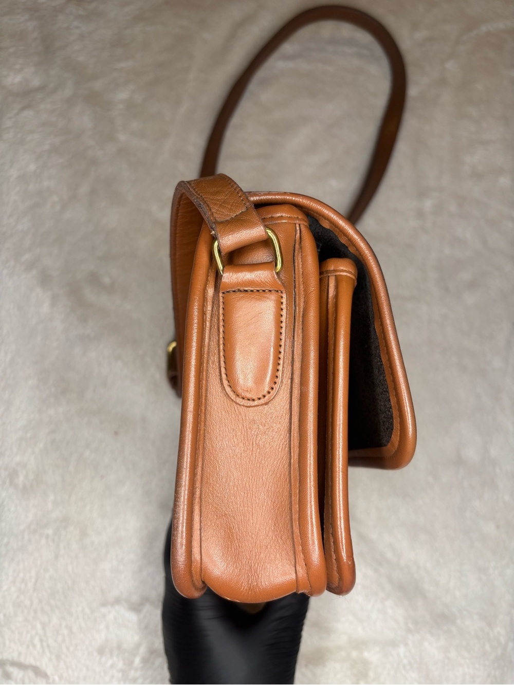 Vintage Coach Brown Leather Turnlock Crossbody Bag Made In United States - Picture 9 of 16